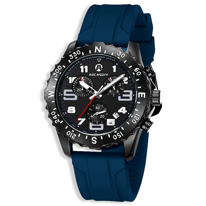 Cronografo Sportivo con Movimento al Quarzo