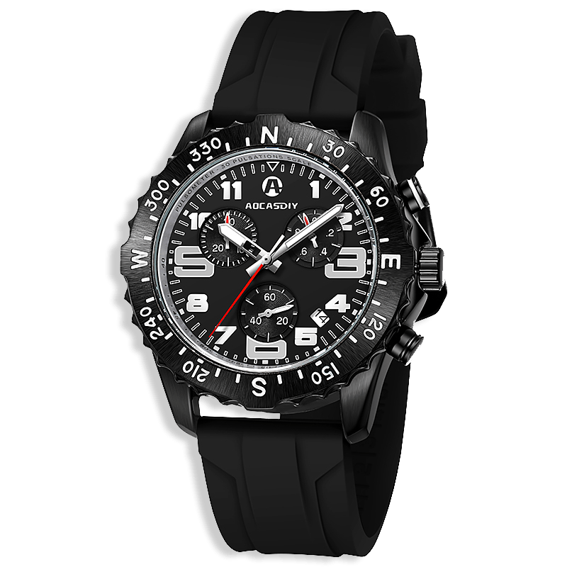 Cronografo Sportivo con Movimento al Quarzo